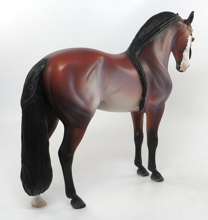 HOMBRE PINTADO &quot;Painted Man&quot;-OOAK SILVER BLOOD BAY ANDALUSIAN MODEL HORSE 8/19