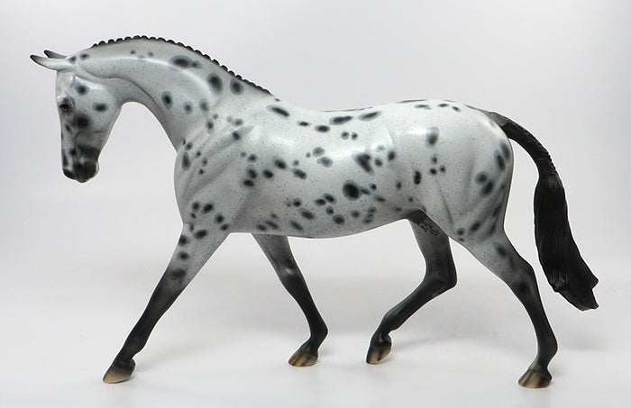 GLIM-OOAK LIGHT GREY APPALOOSA ENGLISH PONY MODEL HORSE 8/19