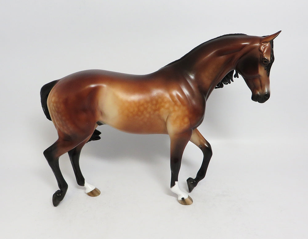 WYNANT - OOAK DAPPLE BAY THOROUGHBRED MODEL HORSE BY SHERYL