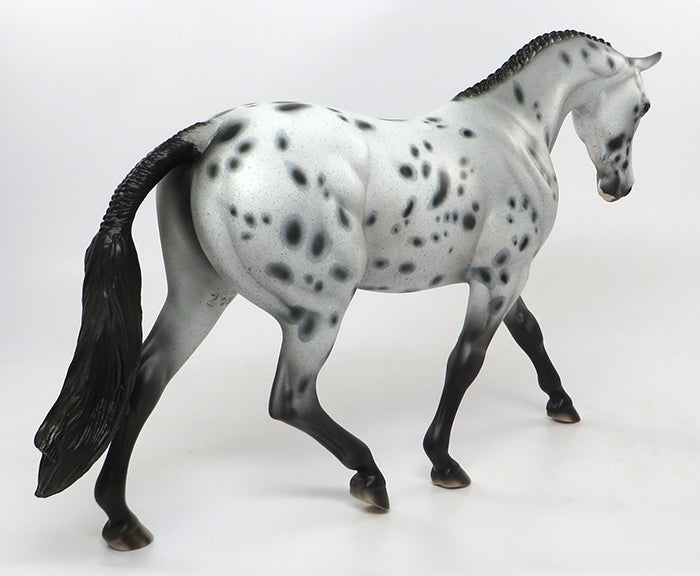 GLIM-OOAK LIGHT GREY APPALOOSA ENGLISH PONY MODEL HORSE 8/19