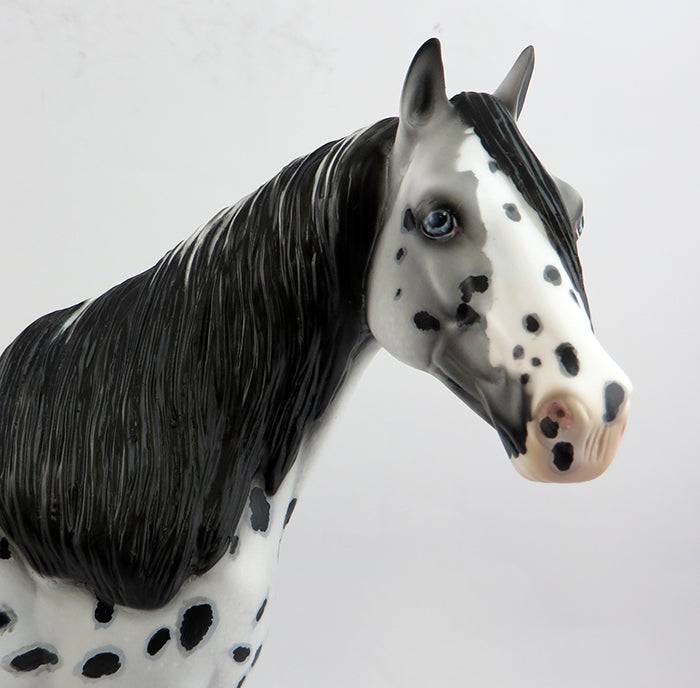 CHAOS-OOAK LOUD LEOPARD APPALOOSA ISH MODEL HORSE 1/19