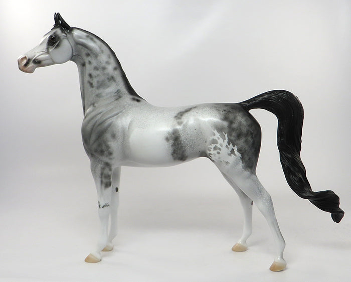 MADEMOISELLE-OOAK BLACK SABINO ARABIAN MARE MODEL HORSE 8/19