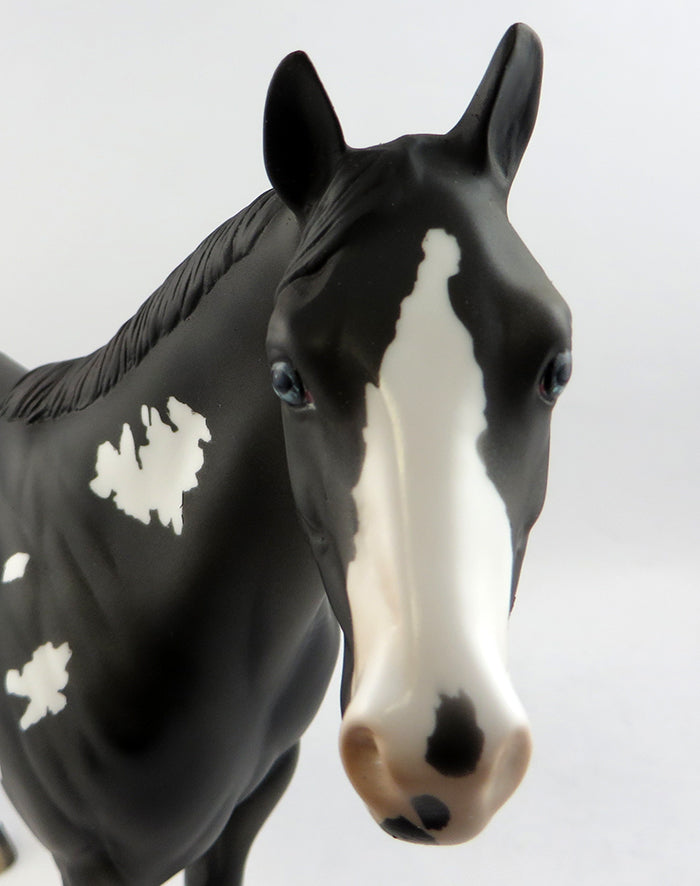 TATTER-OOAK BLACK PAINT ISH MODEL HORSE 1/20