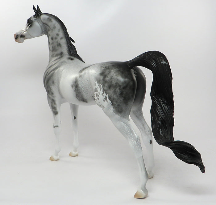 MADEMOISELLE-OOAK BLACK SABINO ARABIAN MARE MODEL HORSE 8/19