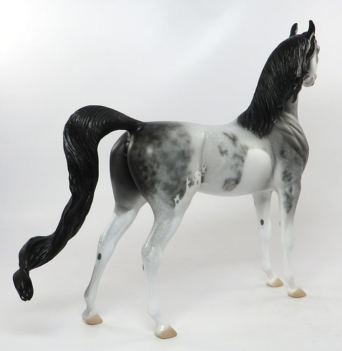 MADEMOISELLE-OOAK BLACK SABINO ARABIAN MARE MODEL HORSE 8/19