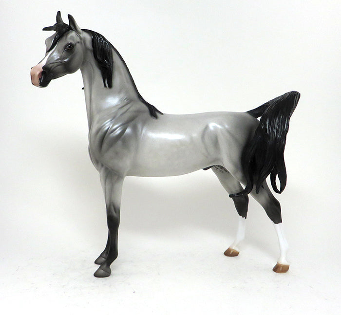 SMOOTH SAILING - OOAK BLUE ROAN ARABIAN MODEL HORSE - 10/2