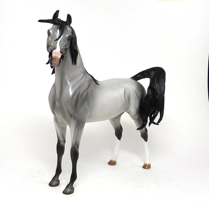 SMOOTH SAILING - OOAK BLUE ROAN ARABIAN MODEL HORSE - 10/2