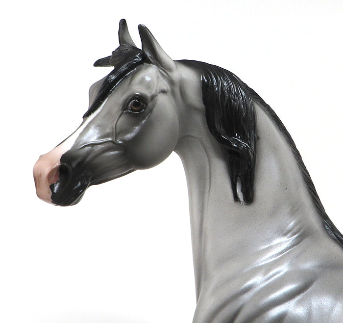 SMOOTH SAILING - OOAK BLUE ROAN ARABIAN MODEL HORSE - 10/2