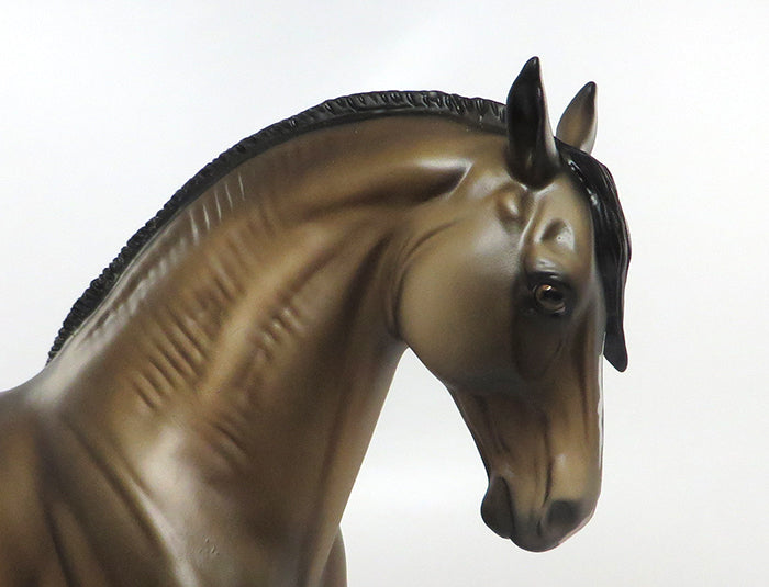 EL HOMBRE del BAILE &quot;The Dancing Man&quot;-OOAK SOOTY BUCKSKIN ANDALUSIAN MODEL HORSE 8/19