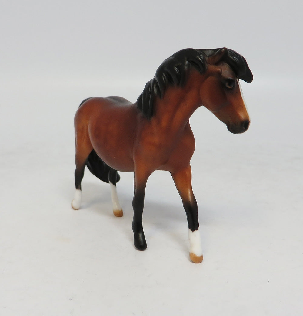 SUGAR LOAF - OOAK DAPPLE BAY PONY CHIP BY JULIE SUPER BOWL SALE 2018