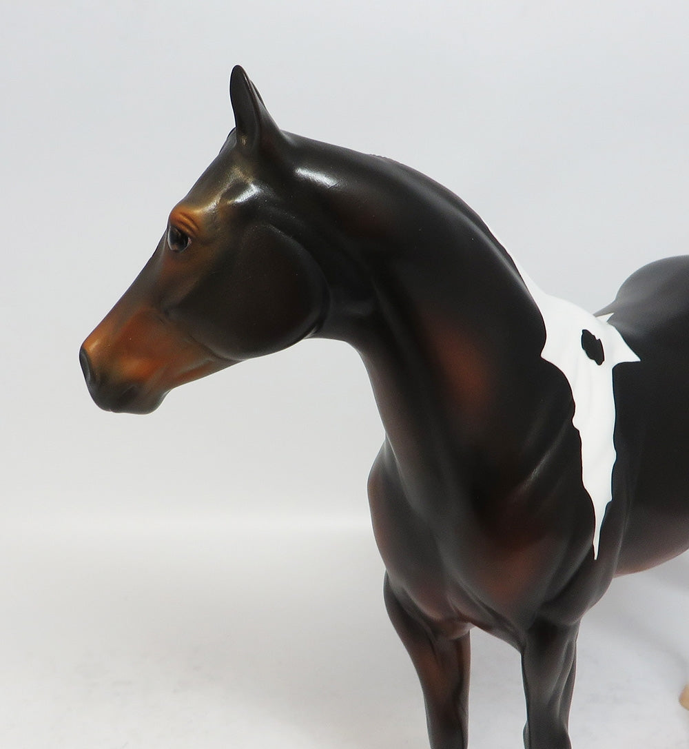 LOMBARDI - LE 6 DARK BAY PINTO ISH MODEL HORSE BY AMANDA