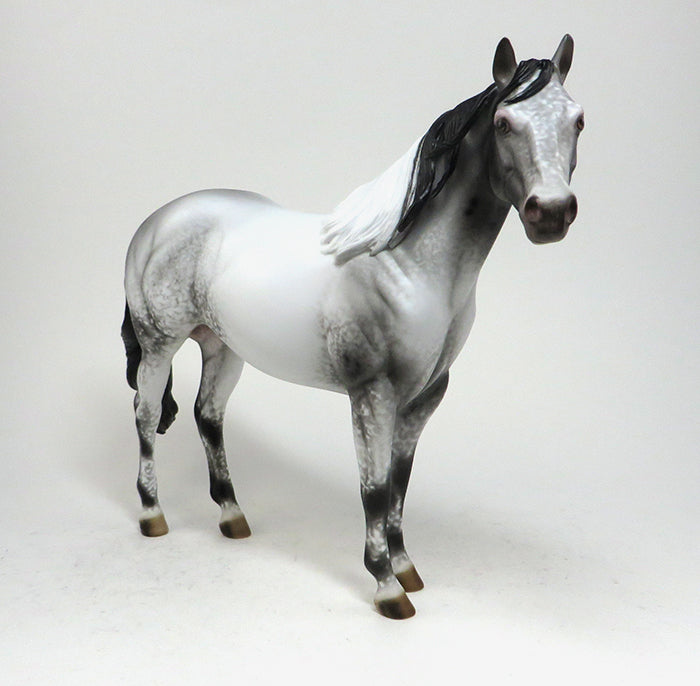 PLAYIN WITH GUNS - OOAK Appaloosa ISH Model Horse with Custom Mane &amp; Forelock - 10/30