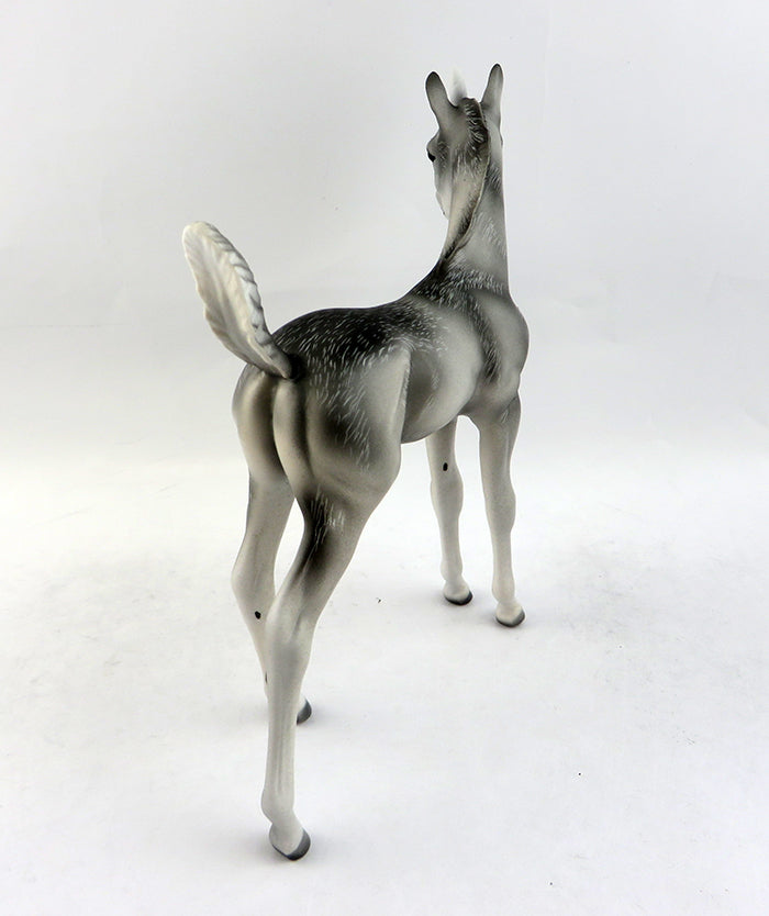 HOJI-OOAK WOLF UNICORN FOAL MODEL HORSE BY DAWN QUICK 1/20
