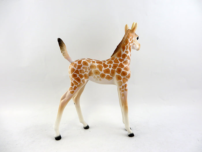 GABBY-OOAK GIRAFFE UNICORN FOAL MODEL HORSE BY DAWN QUICK 1/20