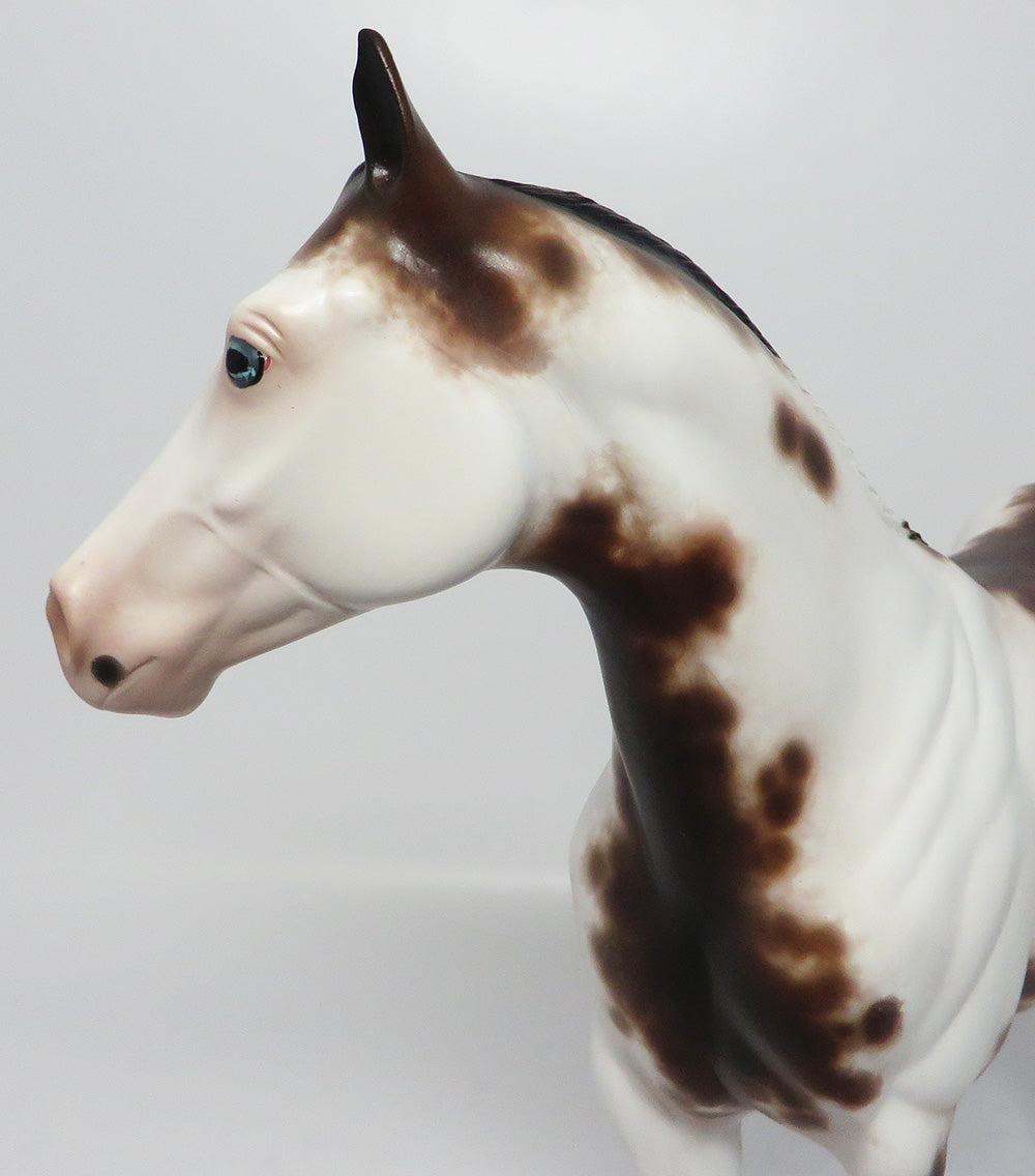 VERSION OF ME-OOAK BAY FRAMED OVERO MODEL HORSE PAINTED BY SHERYL LEISURE 6/27/17