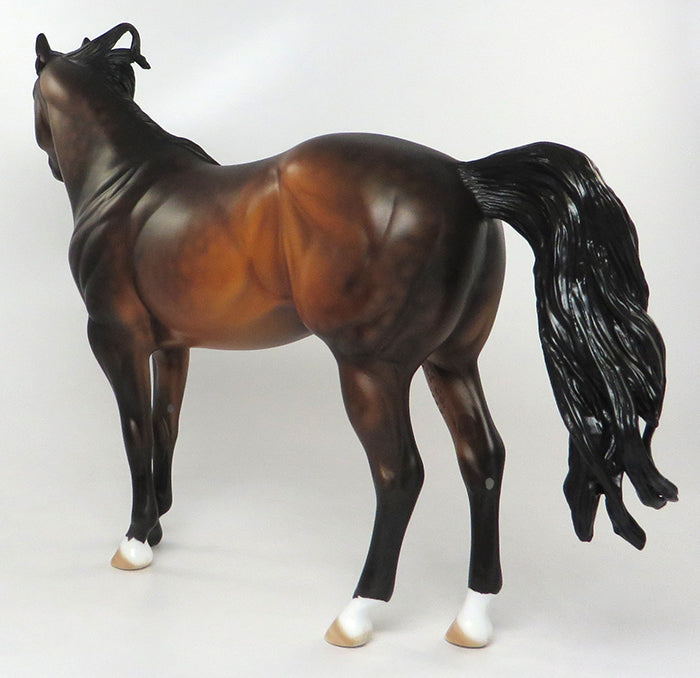 VOODOO&#39;S LADIES MAN-OOAK DAPPLE BAY ISH MODEL HORSE BY DAWN QUICK 8/23