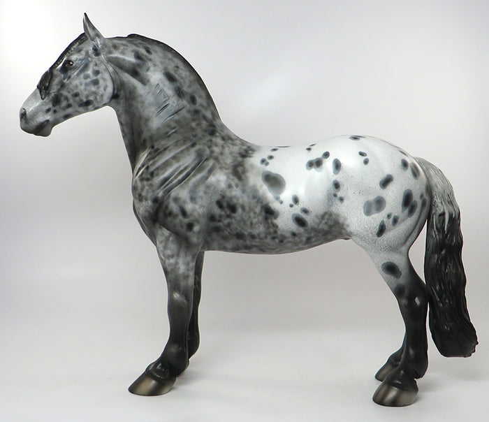 CHICORY-OOAK LOUD APPALOOSA STANDING DRAFTER MODEL HORSE 8/20