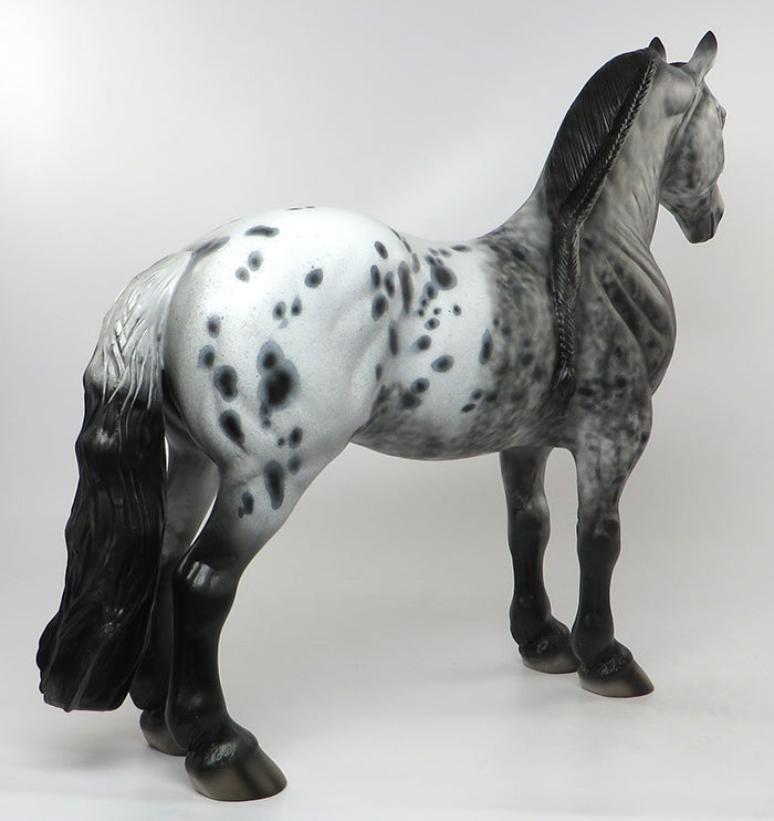 CHICORY-OOAK LOUD APPALOOSA STANDING DRAFTER MODEL HORSE 8/20