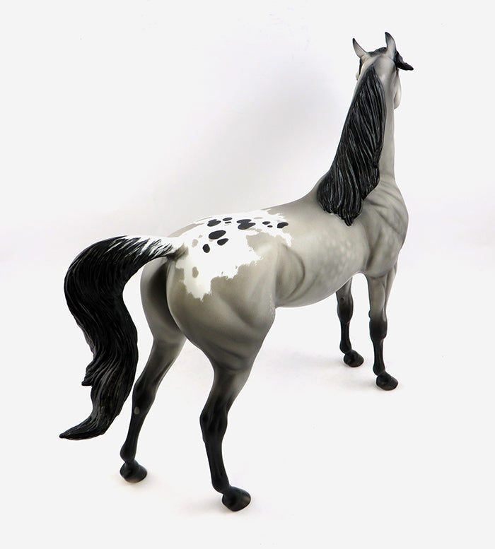 PS SHAMAN-LE-2 DAPPLE GREY ETCHED BLANKET APPALOOSA ARABIAN MODEL HORSE 1/25