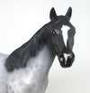 DRAKKAR NIOR - REVERSE DAPPLE BLUE ROAN ISH MODEL HORSE by SHERYL LEISURE