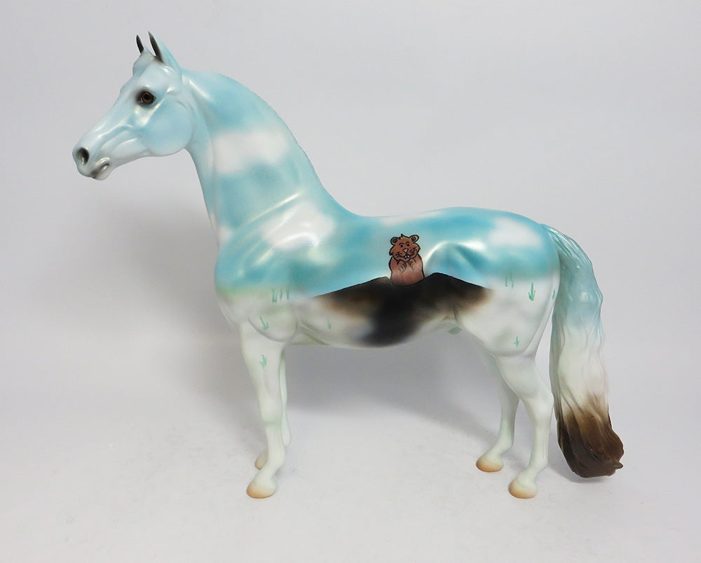 PUNXSUTAWNEY-OOAK GROUNDHOGS DAY DECORATOR MORGAN MODEL HORSE 1-31-18