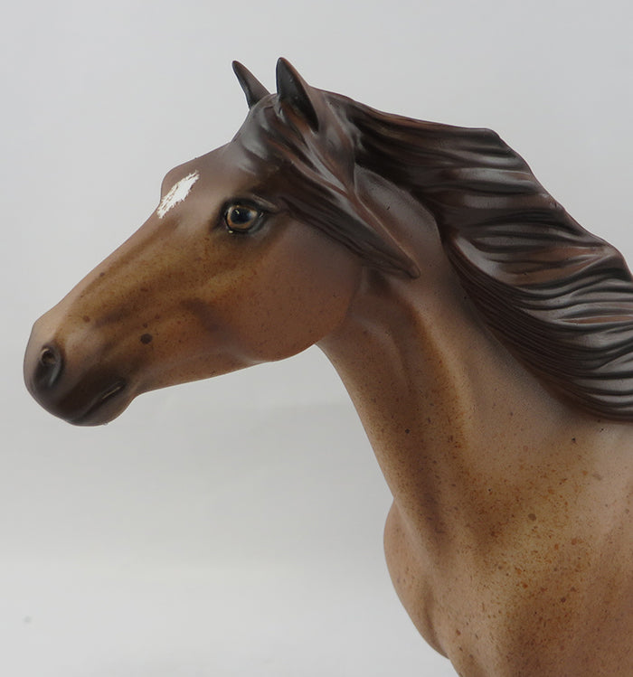 NOVA-OOAK RED ROAN SPANISH MUSTANG MODEL HORSE 1/25