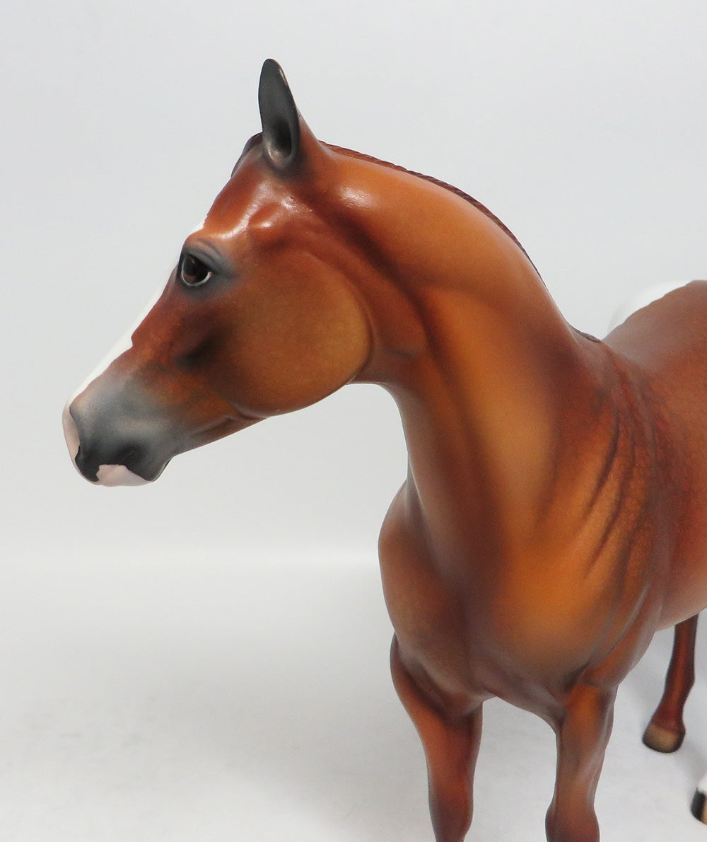 MACE-LE-3 CHESTNUT PAINT ISH CUSTOM MANE AND TAIL MODEL HORSE SUPER BOWL SALE 2018
