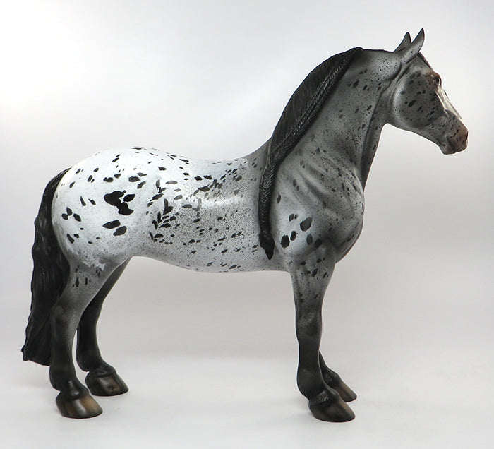 MARLON-OOAK BRAIDED MANE APPALOOSA STANDING DRAFTER MODEL HORSE 8/24