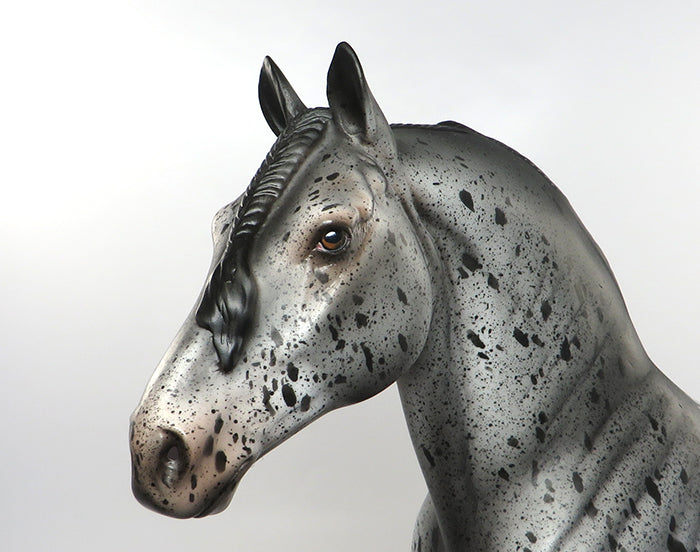 MARLON-OOAK BRAIDED MANE APPALOOSA STANDING DRAFTER MODEL HORSE 8/24