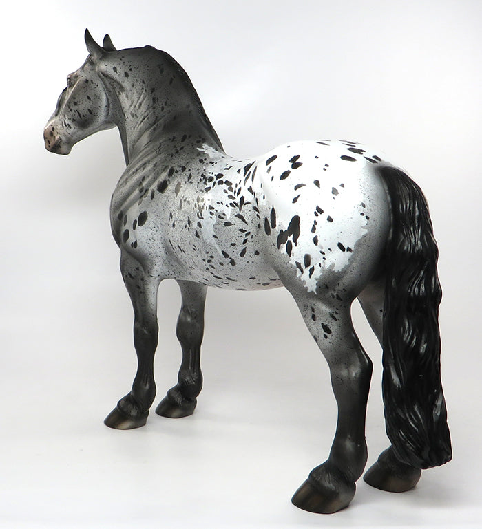 MARLON-OOAK BRAIDED MANE APPALOOSA STANDING DRAFTER MODEL HORSE 8/24