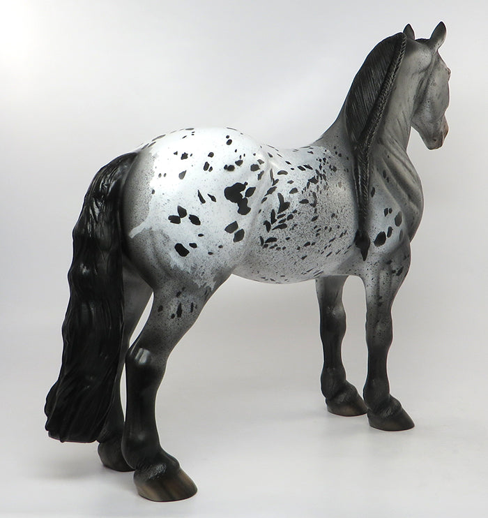 MARLON-OOAK BRAIDED MANE APPALOOSA STANDING DRAFTER MODEL HORSE 8/24