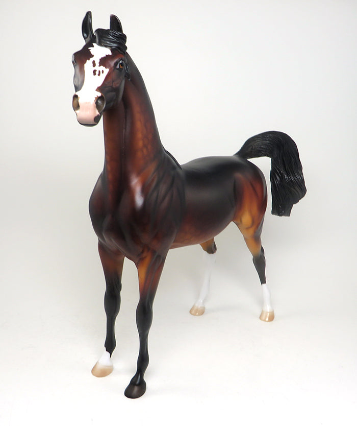 one of a kind dapple bay arabian model horse 