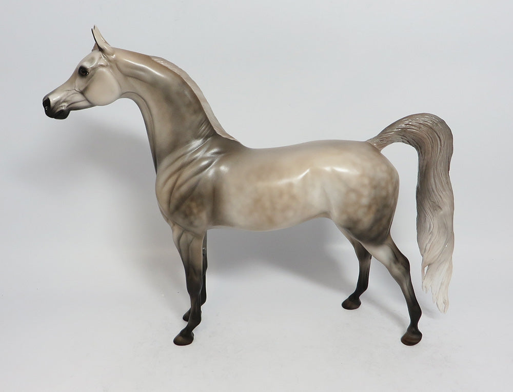 BOOGIE ON DOWN-OOAK DAPPLE GREY ARABIAN MODEL HORSE SUPER BOWL SALE 2018