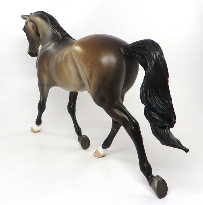 FREE FLOATING FEATHER-OOAK SOOTY BUCKSKIN PALOUSE MODEL HORSE 8/25