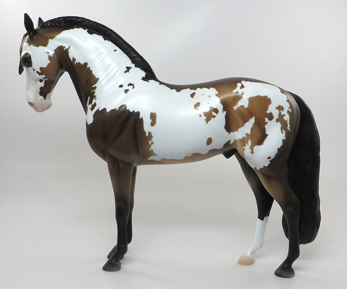 DAY WALKER-OOAK BUCKSKIN &amp; WHITE PINTO ANDALUSIAN MODEL HORSE 8/25