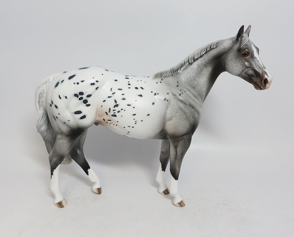 EIGHT BALL-LE-7 GREY APPALOOSA ISH MODEL HORSE SUPER BOWL SALE 2018