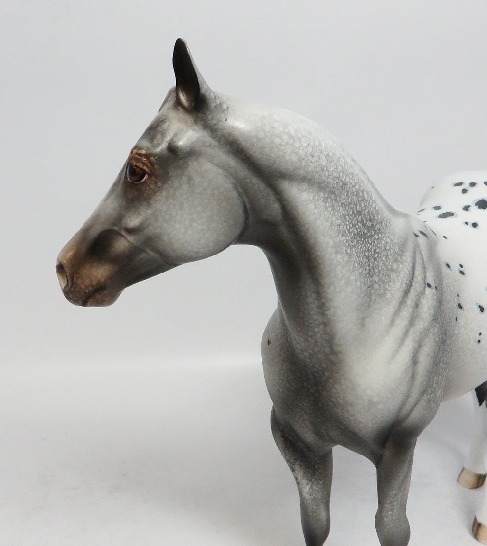 EIGHT BALL-LE-7 GREY APPALOOSA ISH MODEL HORSE SUPER BOWL SALE 2018