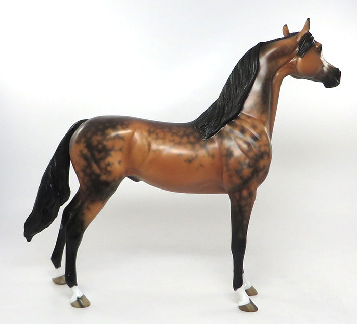 PS BODACIOUS-OOAK STAR DAPPLE BAY ARABIAN MODEL HORSE BY SHERYL LEISURE 8/26
