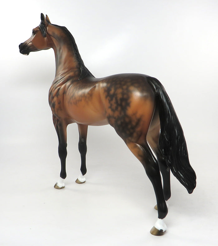 PS BODACIOUS-OOAK STAR DAPPLE BAY ARABIAN MODEL HORSE BY SHERYL LEISURE 8/26