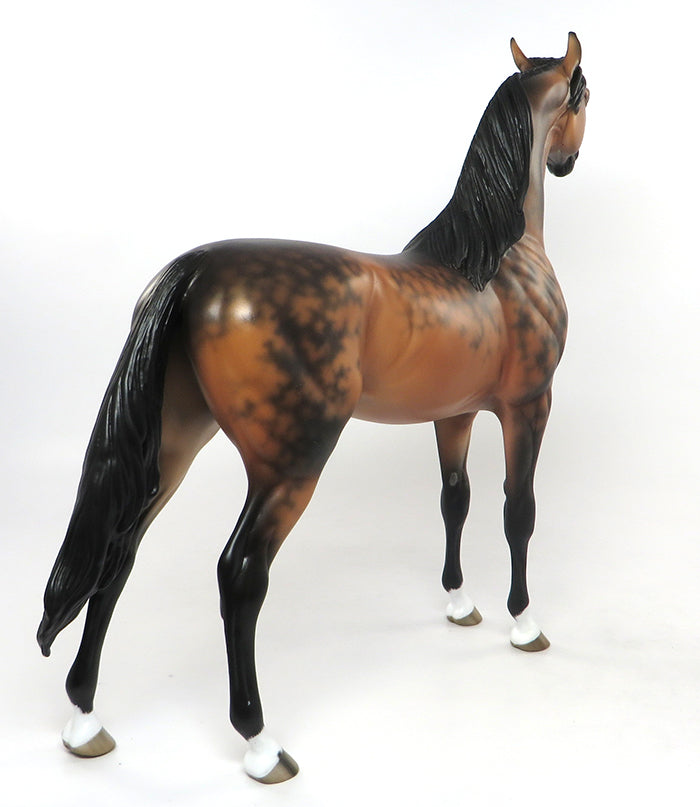 PS BODACIOUS-OOAK STAR DAPPLE BAY ARABIAN MODEL HORSE BY SHERYL LEISURE 8/26