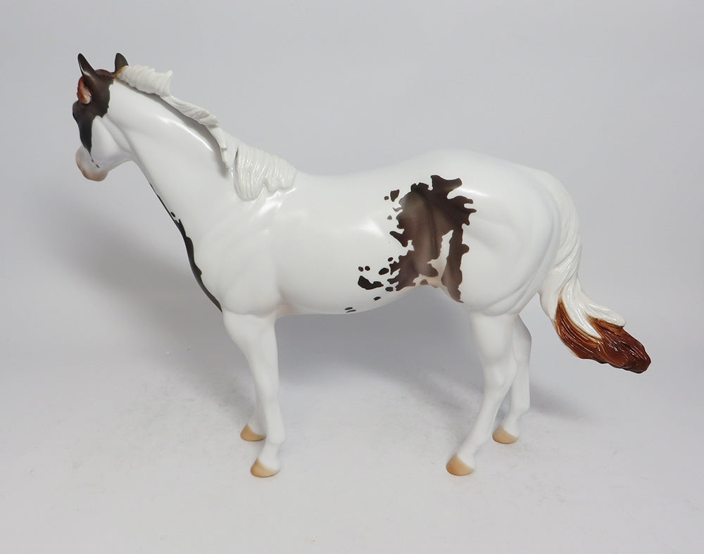 PICK UP STICKS - OOAK MULBERRY GREY PINTO ISH MODEL HORSE SUPER BOWL SALE 2018