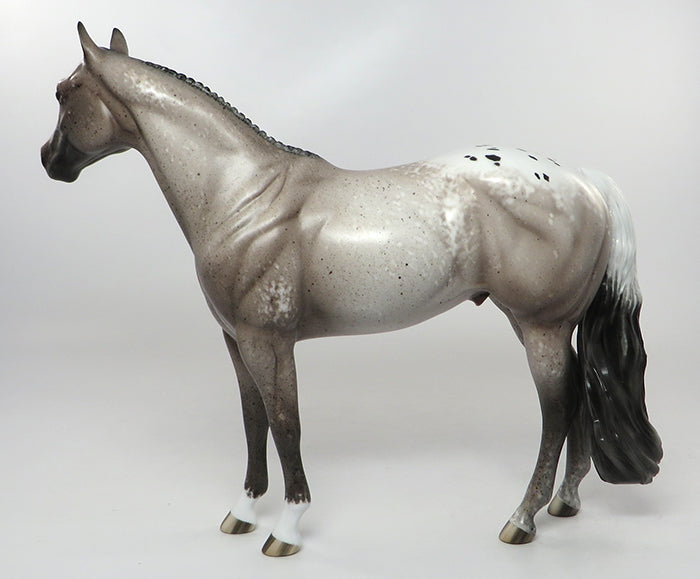 I HAVE A SECRET-OOAK BAY SEMI LEOPARD APPALOOSA ISH MODEL HORSE BY SHERYL LEISURE 8/26