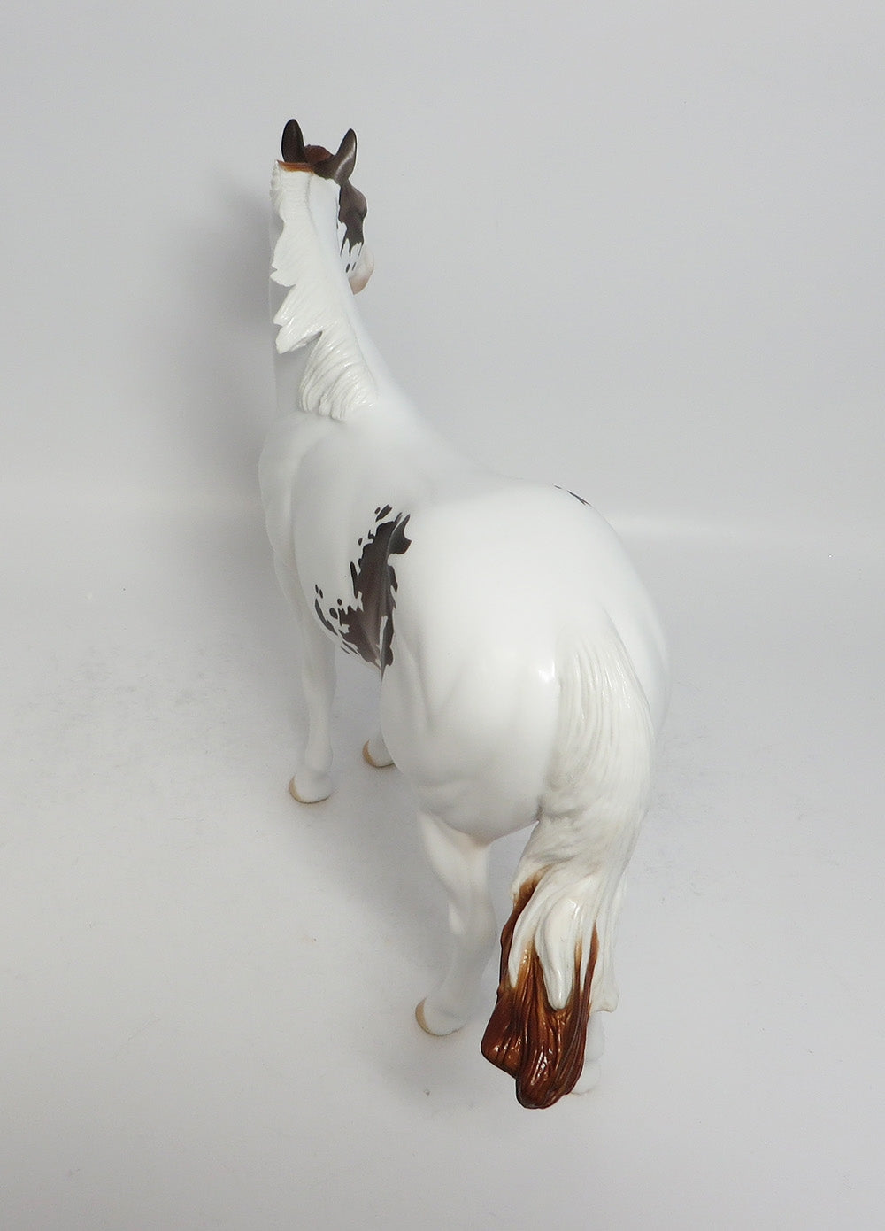 PICK UP STICKS - OOAK MULBERRY GREY PINTO ISH MODEL HORSE SUPER BOWL SALE 2018