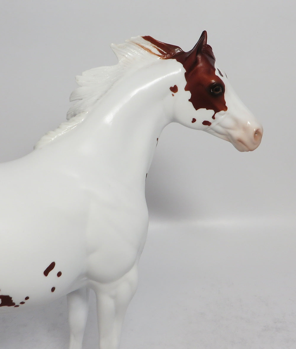 TURN THE KEY - OOAK LIVER CHESTNUT PINTO ISH MODEL HORSE SUPER BOWL SALE 2018