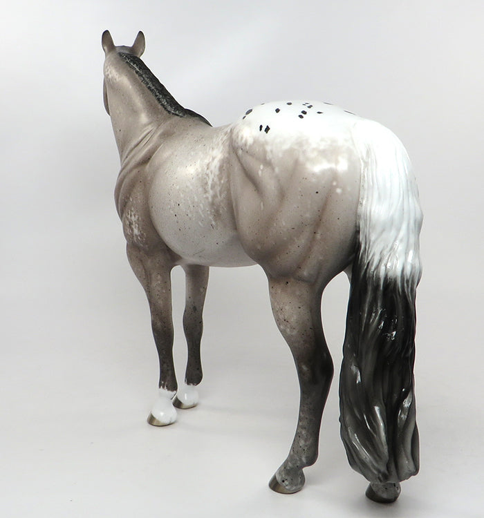 I HAVE A SECRET-OOAK BAY SEMI LEOPARD APPALOOSA ISH MODEL HORSE BY SHERYL LEISURE 8/26