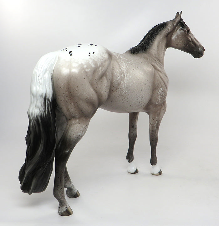 I HAVE A SECRET-OOAK BAY SEMI LEOPARD APPALOOSA ISH MODEL HORSE BY SHERYL LEISURE 8/26