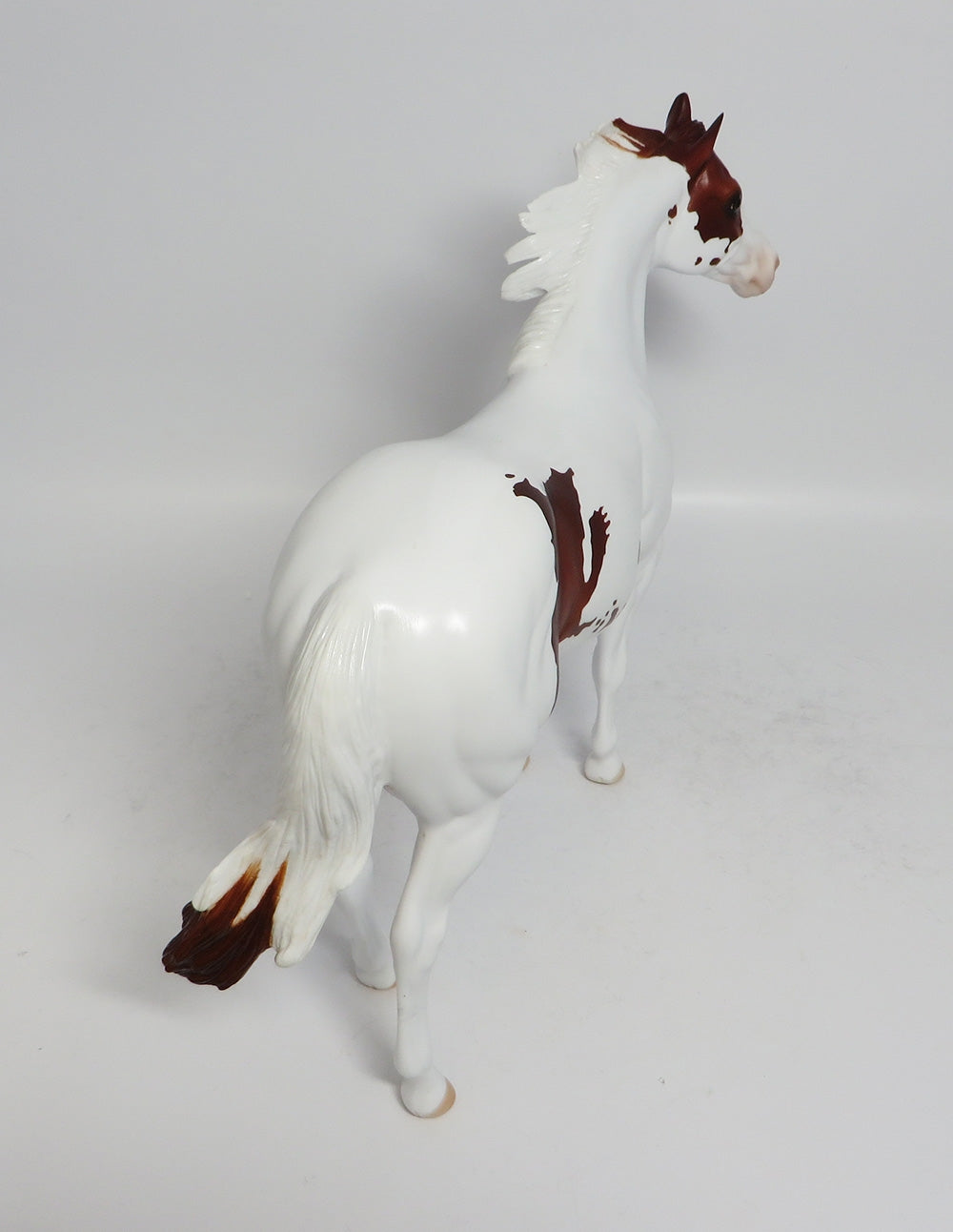 TURN THE KEY - OOAK LIVER CHESTNUT PINTO ISH MODEL HORSE SUPER BOWL SALE 2018