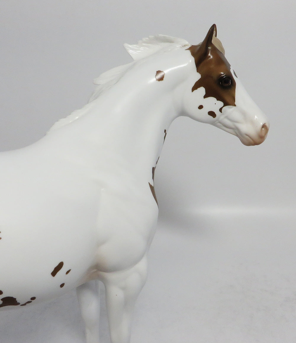 RIFF RAFF - OOAK CHOCOLATE PALOMINO PINTO ISH MODEL HORSE SUPER BOWL SALE 2018