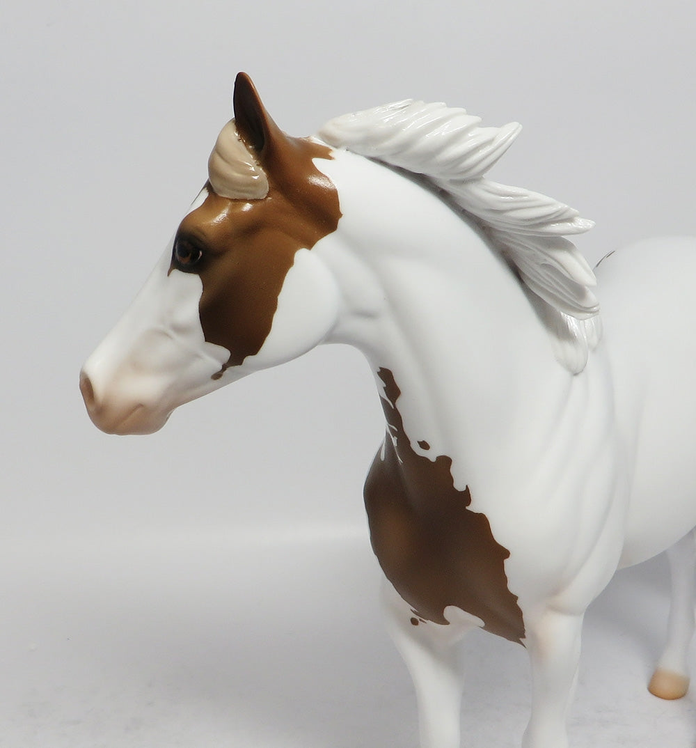 RIFF RAFF - OOAK CHOCOLATE PALOMINO PINTO ISH MODEL HORSE SUPER BOWL SALE 2018