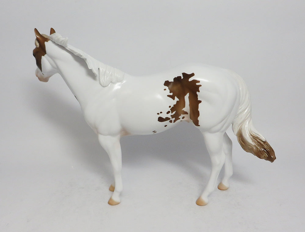 RIFF RAFF - OOAK CHOCOLATE PALOMINO PINTO ISH MODEL HORSE SUPER BOWL SALE 2018